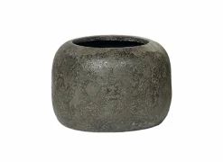 Bloempot Ø40xH30cm - stoneware - grijs
