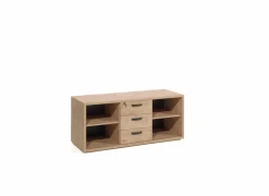 Boekenkast Capo 144x48x61cm - melamine - golden oak
