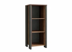 Boekenkast Clif-B 46x42x115cm - decor - old wood & donkergrijs