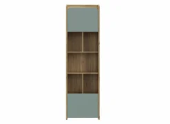 Boekenkast Hoa 59x41x204cm - decor - mauvella eik & groen