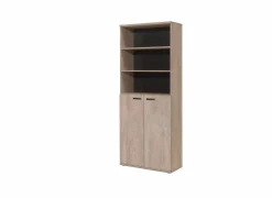 Boekenkast Rio 2 90x40x222cm - melamine - humus eik