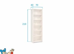 Boekenkast 70x40x219cm - decor - castella