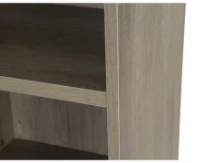 Boekenkast 47x43x209cm - melamine - zwart & nebraska