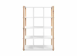 Boekenrek Denver 107x39x145cm - decor - wit & artisanale eik