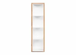 Boekenrek Denver 107x39x145cm - decor - wit & artisanale eik