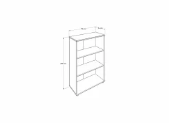 Boekenrek Meradi 72x34x109cm - melamine - bruin