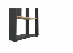 Boekenrek Sign 80x35x205cm - decor - jackson hickory bruin & matt grijs