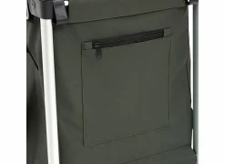 Boodschappentrolley 45,5x36,5x97,5cm - aluminium & polyester - groen