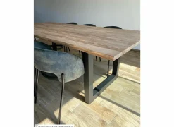 Boomstamtafel Scarface 240x110cm - sheesham massief - naturel