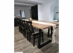 Boomstamtafel Scarface 300x110cm - sheesham massief - naturel