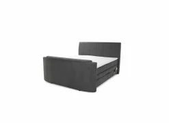 Boxspring Belair Normal 180x200cm - stof - antraciet met tv-lift en opbergruimte