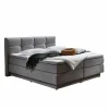 Boxspring BX2110 Portage 180x200cm - stof - middengrijs met opbergruimte