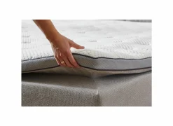 Boxspring BX2180 Rockaway 140x200cm - stof - grijs