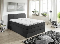 Boxspring BX1440  180x200cm - stof - antraciet met opbergruimte