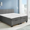 Boxspring BX1620 180x200cm - stof - antraciet met opbergruimte