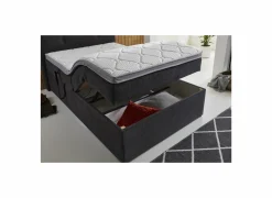Boxspring BX1880  180x200cm - stof - grijs met opbergruimte