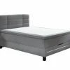 Boxspring BX2260  140x200cm - stof - lichtgrijs met opbergruimte