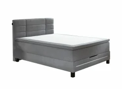 Boxspring BX2260  140x200cm - stof - lichtgrijs met opbergruimte