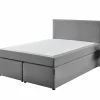 Boxspring BX890  120x200cm - stof - lichtgrijs