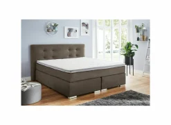 Boxspring BX1670 180x200cm - stof - middengrijs