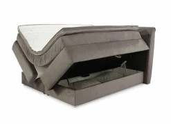 Boxspring Caren Max 160x200cm - stof - taupe met opbergruimte
