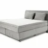 Boxspring Caren Mix 160x200cm - stof - grijs met opbergruimte