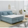 Boxspring Carla Max 160x200cm - stof - lichtblauw met opbergruimte