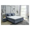 Boxspring Carla Max 160x200cm - stof - blauw met opbergruimte