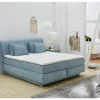 Boxspring Carla Mix 180x200cm - stof - micro lichtblauw met opbergruimte