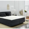 Boxspring Carla Mix 160x200cm - stof - zwart met opbergruimte