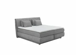 Boxspring Carla Mix 180x200cm - stof - micro grijs met opbergruimte
