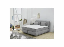 Boxspring Carla Mix 180x200cm - stof - micro grijs met opbergruimte