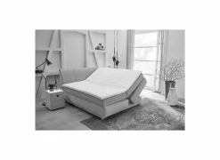 Boxspring Carla Mix 160x200cm - stof - grijs met opbergruimte