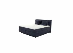Boxspring Carla normal 180x200cm - stof - micro blauw met opbergruimte