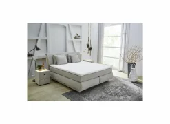 Boxspring Carla normal 180x200cm - stof - beige met opbergruimte