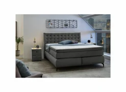 Boxspring Jessica 180x200cm - stof - antraciet