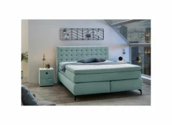 Boxspring Jessica 180x200cm - stof - turquoise