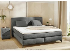 Boxspring Kira Mix 180x200cm - stof - donkergrijs