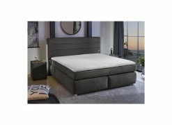 Boxspring Livia Normal 180x200cm - stof - donkergrijs
