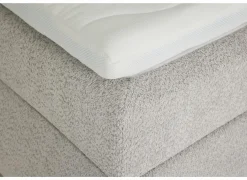 Boxspring Reynosa 180x200cm - stof - zilver met opbergruimte & elektrisch