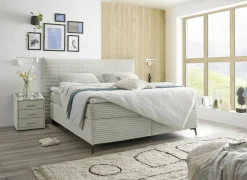 Boxspring Seattle 180x200cm - stof - zilver