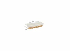 Broodmand voor stokbrood 39x14cm - hyacint - beige
