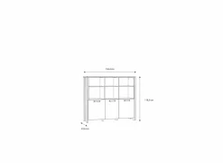Buffetkast Clif 136cm - decor - old wood & beton