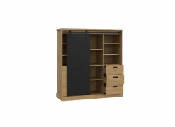 Buffetkast Kaszimiro 145cm - decor - waterford eik &  zwart