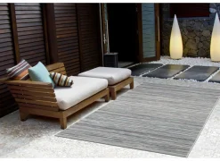 Buitentapijt Brandon 140x200cm - polypropyleen - grijs & blauw