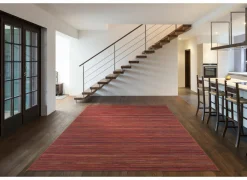 Buitentapijt Brandon 80x150cm - jute - rood & bruin