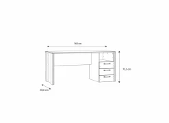 Bureau Clif-B 160x70cmx74cm - decor - old wood
