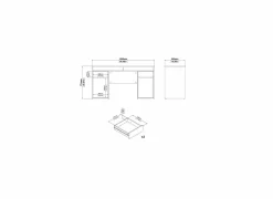 Bureau Function Plus 149x48x78cm - decor - bruin