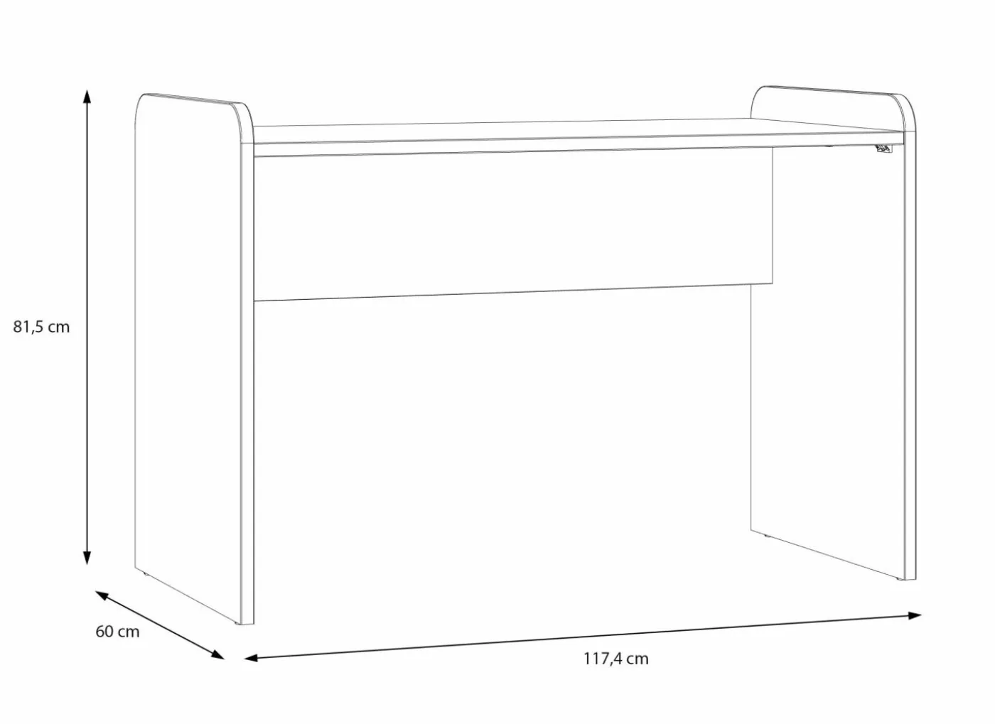 Bureau Hoa 117x60x81cm - decor - mauvella eik