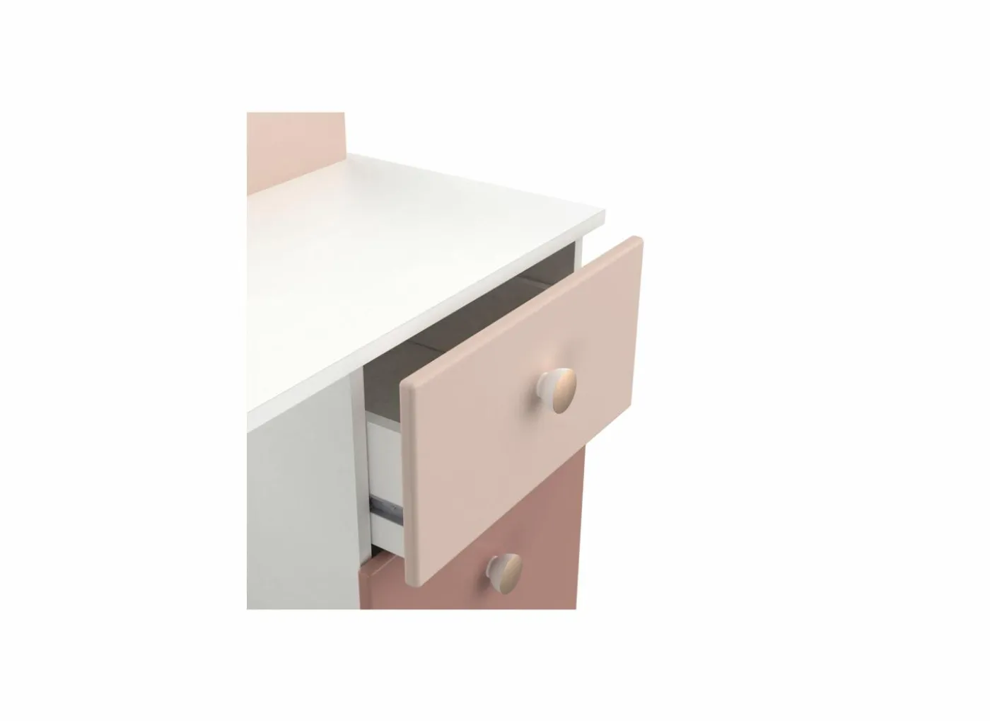 Bureau Jade 104x44cm - decor - mat roze & mat wit